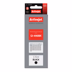 Activejet AC-G490Bk ink for Canon printer; Canon GI-490BK replacement; Supreme; 135 ml; black, High (XL) Yield, Black, Pigmen ...