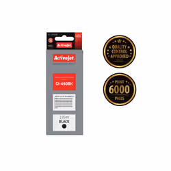 Activejet AC-G490Bk ink for Canon printer; Canon GI-490BK replacement; Supreme; 135 ml; black