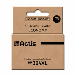 Actis KH-304BKR ink (replacement for HP 304XL N9K08AE; Premium; 20 ml; black), High (XL) Yield, Black, Pigment-based ink, 20  ...