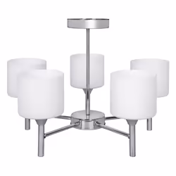 Activejet Classic chandelier pendant ceiling lamp MIRA Chrome 5xE27 for living room, 5 bulb(s), E27, IP20, Silver