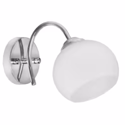 Activejet Classic single wall lamp - IRMA nickel E27 for the living room, Surfaced, Round, 1 bulb(s), E27, IP20, Silver