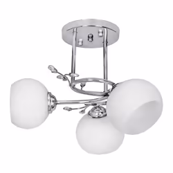 Activejet Classic ceiling chandelier pendant lamp IRMA nickel triple 3xE27 for living room, 3 bulb(s), E27, IP20, Silver