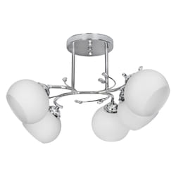 Activejet Classic chandelier pendant ceiling lamp IRMA nickel 5xE27 for living room
