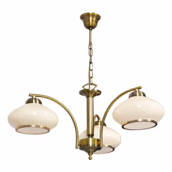 Activejet Classic ceiling chandelier pendant lamp RITA Patina triple 3xE27 for living room, 3 bulb(s), E27, IP20, Ecru