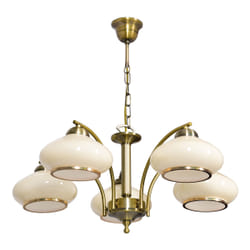 Activejet Classic ceiling chandelier pendant lamp RITA Patina 5xE27 for living room