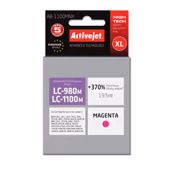 Activejet AB-1100MNX ink (replacement for Brother LC1100/LC980M; Supreme; 19.5 ml; magenta), High (XL) Yield, Magenta, Dye-ba ...