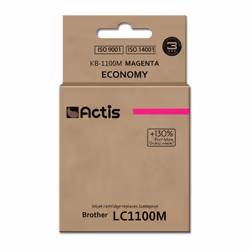 Actis KB-1100M ink (replacement for Brother LC1100M/LC980M; Standard; 19 ml; magenta), Standard Yield, Magenta, Dye-based ink ...