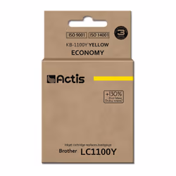 Actis KB-1100Y ink (replacement for Brother LC1100Y/LC980Yreplacement; Standard; 19 ml; yellow), Standard Yield, Yellow, Dye- ...