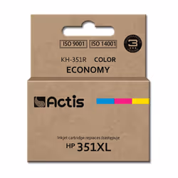 Actis KH-351R ink (replacement for HP 351XL CB338EE; Standard; 21 ml; color), Standard Yield, Cyan, Magenta, Yellow, Dye-base ...