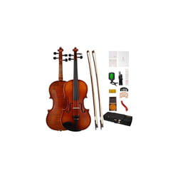 PHOENIX Violin 4/4 Full Size Set  Fiddle Solid Wood for professional Beginners Adults Kid with Ironwood Octagonal Bow & Rosewood Bow Extra strings & B