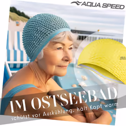 swim cap | bathing cap | sports | training | swimming | long hair | latex | Bombastic Tic-Tac | Bombastic/yellow /18