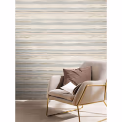 Rasch Mirage Horizon Storm Sunset Stripe Wallpaper - Blue and Pink 282978