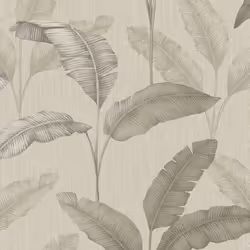 Rasch Tropical Amara Palm Leaf Effect Wallpaper - Beige Gold 283470