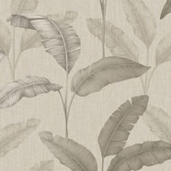 Rasch Tropical Amara Palm Leaf Effect Wallpaper - Beige Gold 283470
