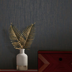 Rasch Mirage Textile Linen Effect Wallpaper - Navy Blue 283586