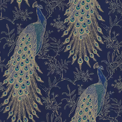 Rasch Wallpaper Peacock Navy 282992 Blue Wall Paper 282992