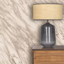 Rasch Realistic Marble Effect Metallic Wallpaper - Natural 284385