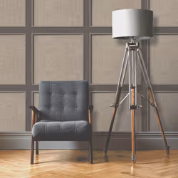 Dark Oak Panelled Wallpaper 3D Smooth Brown Weave Wood Grain Effect Rasch