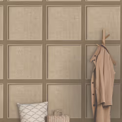 Dark Oak Panelled Wallpaper 3D Smooth Brown Weave Wood Grain Effect Rasch