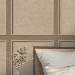 Walnut Oak Panelled Wallpaper 3D Smooth Brown Weave Wood Grain Effect Rasch