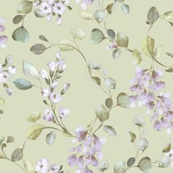 Rosalie Floral Wallpaper Rasch - Sage Green