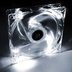 Akyga System fan 12 cm LED white AW-12A-WH Molex 120x120 mm Computer case Transparent 1 pc(s)