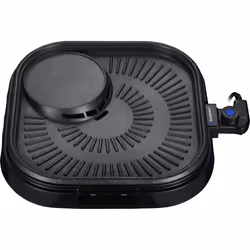 Blaupunkt GRT601 contact grill, Black, Square, Rotary, 400 x 400 mm, Heating, Power, 1500 W