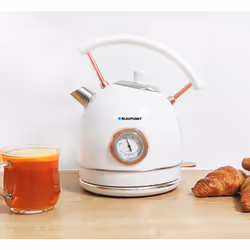 Blaupunkt EKS802WH electric kettle 1.8 L 3000 W Gold, White