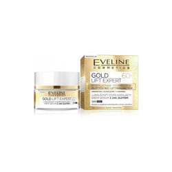 Eveline Gold Lift Expert 60+, luksusowy odmÅadzajÄcy krem-serum z 24K zÅotem, 50 ml