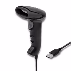 Qoltec 50866, Handheld bar code reader, 1D, Laser, Code 39, 60 cm, Wired