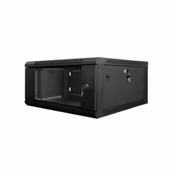 Lanberg WF01-6604-10B, Wall mounted rack, 4U, 60 kg, 17 kg, Black