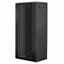 Lanberg WF01-6427-10B, Wall mounted rack, 27U, 60 kg, 36 kg, Black