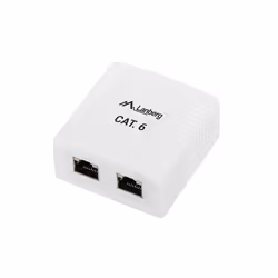 Lanberg OS6-0002-W, 2 x RJ-45, 2 x RJ-45, White