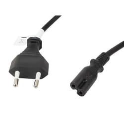 Lanberg CA-C7CA-11CC-0018-BK power cable Black 1.8 m C7 coupler CEE7/16