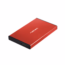 NATEC Rhino GO, HDD/SSD enclosure, 2.5", Serial ATA III, 6 Gbit/s, USB connectivity, Red