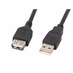 Lanberg CA-USBE-10CC-0018-BK USB cable USB 2.0 1.8 m USB A Black