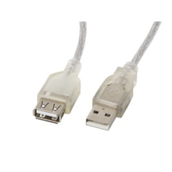 Lanberg CA-USBE-12CC-0018-TR USB cable USB 2.0 1.8 m USB A Transparent