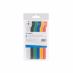 Lanberg ORG01-MT150-MC6 cable tie Hook & loop cable tie Fabric Black, Blue, Green, Red, White, Yellow 12 pc(s)
