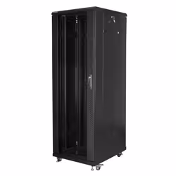 Lanberg FF01-6837-12B, Freestanding rack, 37U, 800 kg, Key lock, Rack rails, Adjustable feet