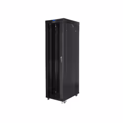 Lanberg FF01-8047-12B, Freestanding rack, 47U, 800 kg, Key lock, Rack rails, Adjustable feet