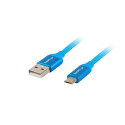 Lanberg CA-USBM-20CU-0010-BL USB cable USB 2.0 1 m Micro-USB A USB A Blue