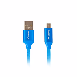 Lanberg CA-USBM-20CU-0010-BL USB cable USB 2.0 1 m Micro-USB A USB A Blue