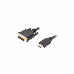 Lanberg CA-HDDV-10CC-0018-BK, 1.8 m, HDMI Type A (Standard), DVI-D, Male, Male, Straight