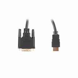 Lanberg CA-HDDV-20CU-0030-BK, 3 m, HDMI Type A (Standard), DVI-D, Male, Male, Straight