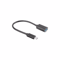 Lanberg AD-UC-UA-04, 0.15 m, USB A, USB C, USB 3.2 Gen 1 (3.1 Gen 1), 5 Gbit/s, Black