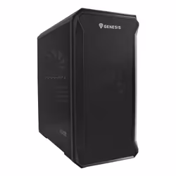 GENESIS Irid 503, Micro Tower, PC, Black, micro ATX, Mini-ITX, Acrylonitrile butadiene styrene (ABS), Mesh, Steel, Tempered g ...
