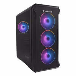 GENESIS Irid 503 ARGB, Micro Tower, PC, Black, Transparent, micro ATX, Mini-ITX, Acrylonitrile butadiene styrene (ABS), Steel ...