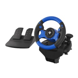 GENESIS Seaborg 350 Black, Blue USB Steering wheel + Pedals Nintendo Switch, PC, PlayStation 4, Playstation 3, Xbox 360, Xbox One, Xbox Series S, Xbox Series X