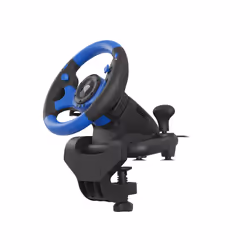 GENESIS Seaborg 350 Black, Blue USB Steering wheel + Pedals Nintendo Switch, PC, PlayStation 4, Playstation 3, Xbox 360, Xbox One, Xbox Series S, Xbox Series X
