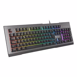 GENESIS Rhod 500 RGB, Wired, USB, Membrane, QWERTY, RGB LED, Black, Grey